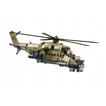 KLOCKI KONSTRUKCYJNE HELIKOPTER SZTURMOWY MI-24S 893 ELEMENTÓW 1:35 MODEL