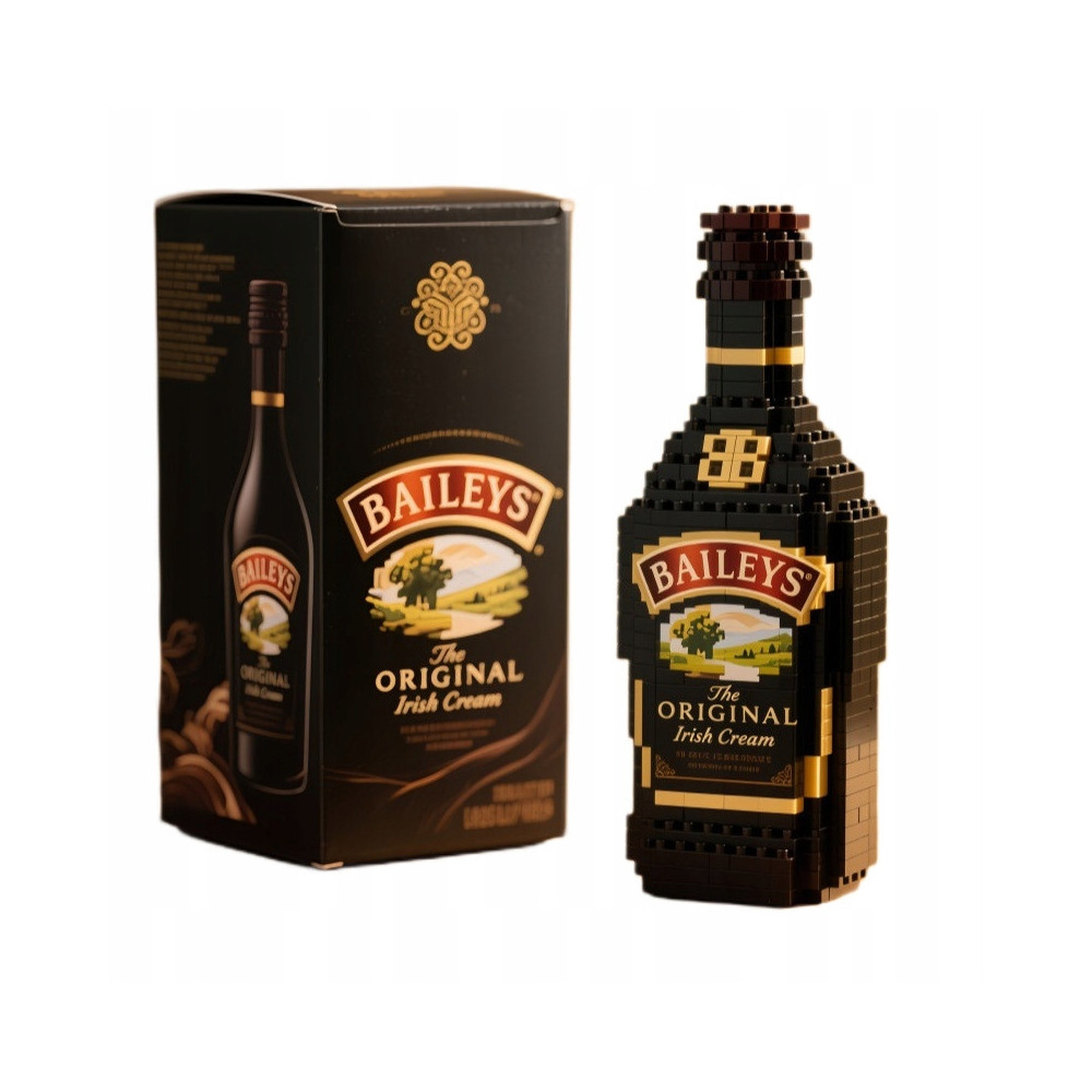 KLOCKI 3D DLA DOROSŁYCH BAILEYS BUTELKA DEKORACJA KOLEKCJONERSKA PREZENT