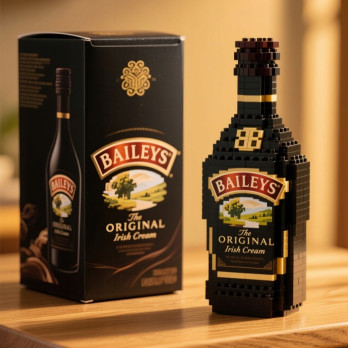 KLOCKI 3D DLA DOROSŁYCH BAILEYS BUTELKA DEKORACJA KOLEKCJONERSKA PREZENT