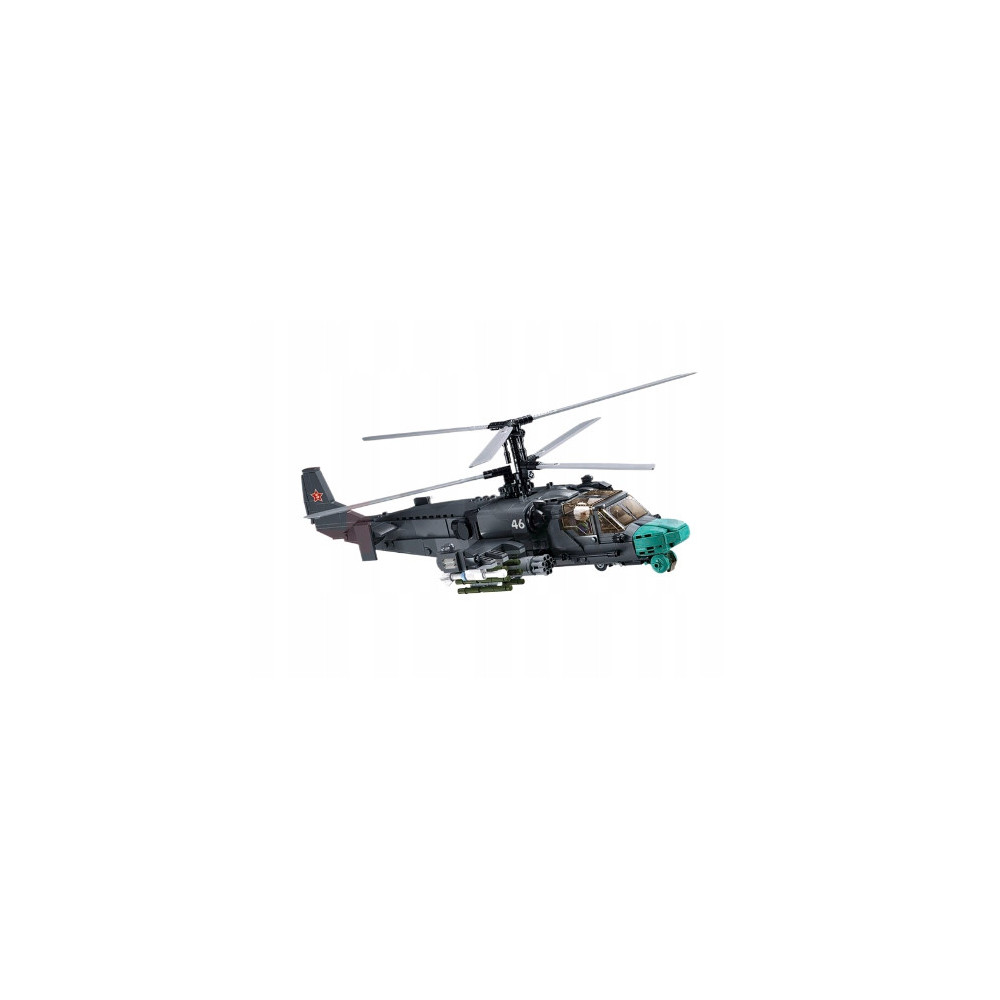 KLOCKI KONSTRUKCYJNE HELIKOPTER WOJSKOWY KA-52 913 ELEMENTÓW 1:35 MODEL