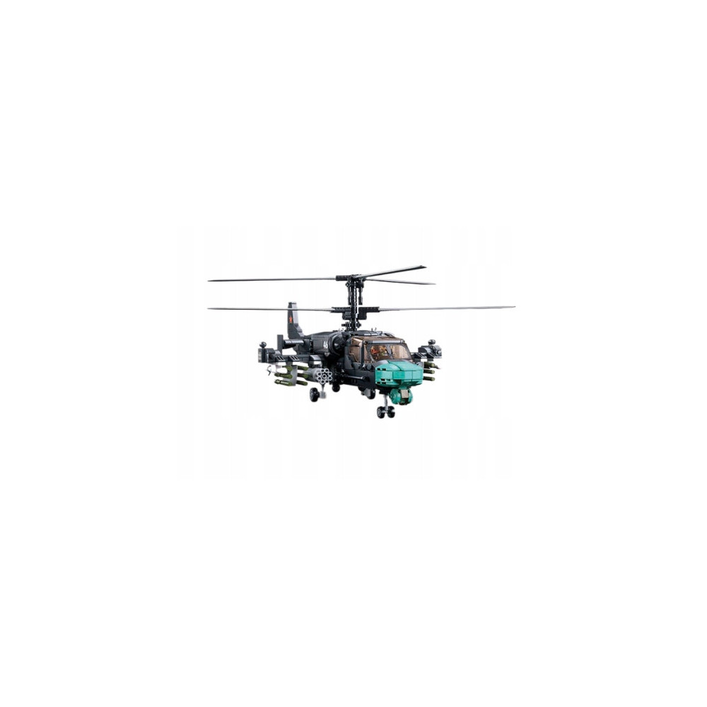 KLOCKI KONSTRUKCYJNE HELIKOPTER WOJSKOWY KA-52 913 ELEMENTÓW 1:35 MODEL