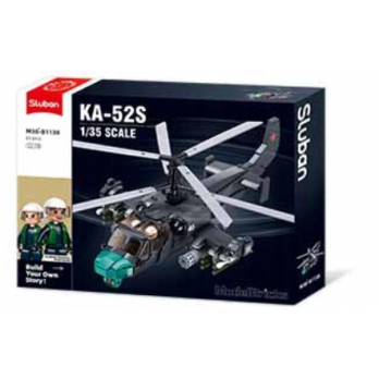 KLOCKI KONSTRUKCYJNE HELIKOPTER WOJSKOWY KA-52 913 ELEMENTÓW 1:35 MODEL