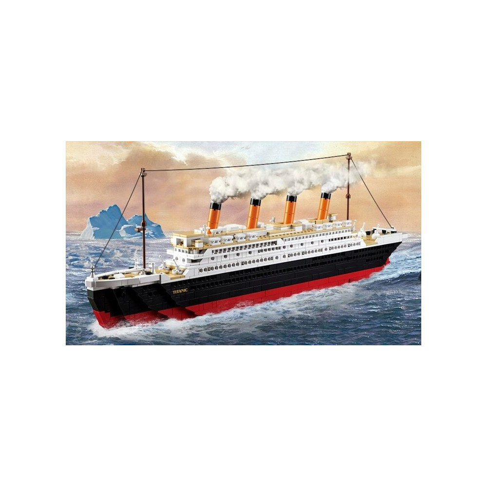 KLOCKI KONSTRUKCYJNE DUŻY TITANIC ZESTAW 1012 KLOCKÓW DO UŁOŻENIA FIGURKI