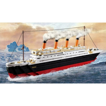 KLOCKI KONSTRUKCYJNE DUŻY TITANIC ZESTAW 1012 KLOCKÓW DO UŁOŻENIA FIGURKI
