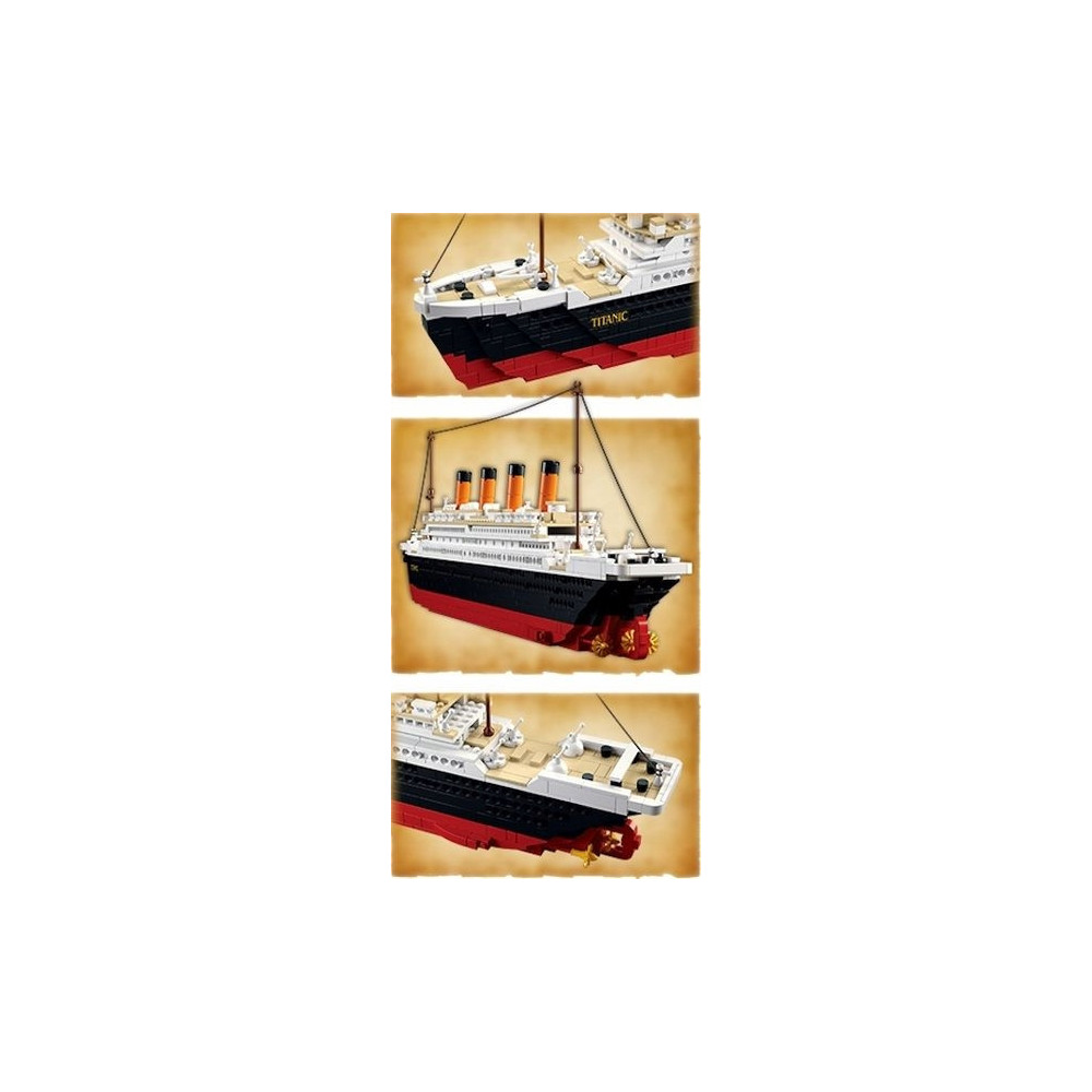 KLOCKI KONSTRUKCYJNE DUŻY TITANIC ZESTAW 1012 KLOCKÓW DO UŁOŻENIA FIGURKI