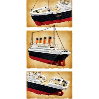 KLOCKI KONSTRUKCYJNE DUŻY TITANIC ZESTAW 1012 KLOCKÓW DO UŁOŻENIA FIGURKI
