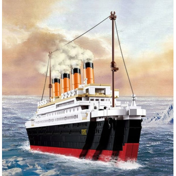 KLOCKI KONSTRUKCYJNE DUŻY TITANIC ZESTAW 1012 KLOCKÓW DO UŁOŻENIA FIGURKI