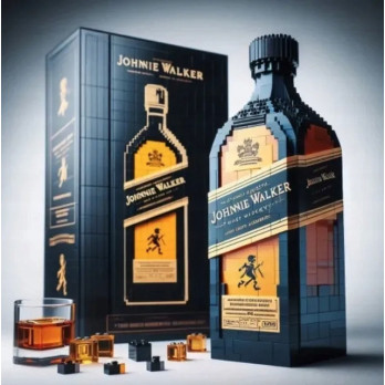 KLOCKI 3D DLA DOROSŁYCH JOHNNIE WALKER BUTELKA DEKORACJA KOLEKCJONERSKA