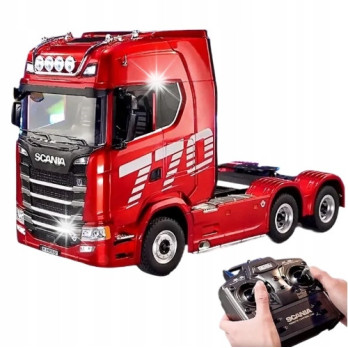 TIR CIĘŻARÓWKA CIĄGNIK SIODŁOWY HUINA 1501 ŚWIATŁA ZDALNIE STEROWANA RC RED