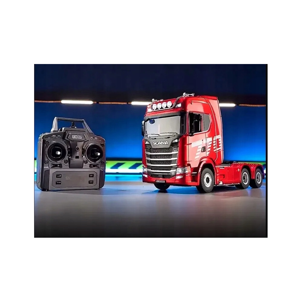 TIR CIĘŻARÓWKA CIĄGNIK SIODŁOWY HUINA 1501 ŚWIATŁA ZDALNIE STEROWANA RC RED