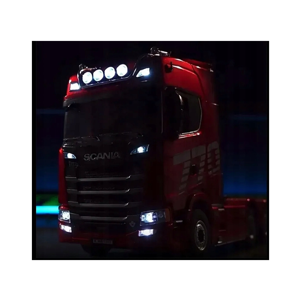 TIR CIĘŻARÓWKA CIĄGNIK SIODŁOWY HUINA 1501 ŚWIATŁA ZDALNIE STEROWANA RC RED
