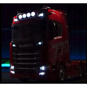 TIR CIĘŻARÓWKA CIĄGNIK SIODŁOWY HUINA 1501 ŚWIATŁA ZDALNIE STEROWANA RC RED