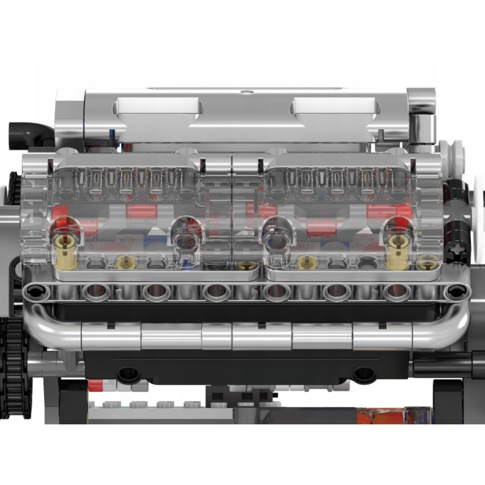 KLOCKI MOULD KING 10088 MODEL SILNIKA V8 OŚMIOCYLINDROWY SILNIK BENZYNOWY