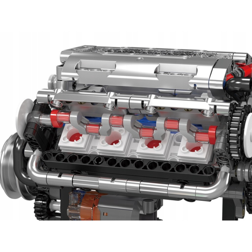 KLOCKI MOULD KING 10088 MODEL SILNIKA V8 OŚMIOCYLINDROWY SILNIK BENZYNOWY