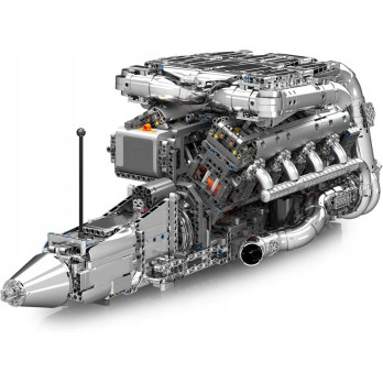Klocki Mould King 10168 Silnik V8 TWIN-TURBO Engine Model Konstrukcyjny BOX