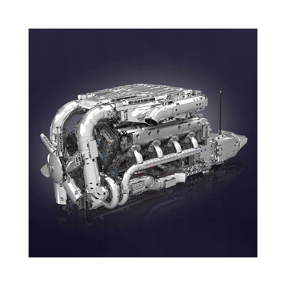 Klocki Mould King 10168 Silnik V8 TWIN-TURBO Engine Model Konstrukcyjny BOX