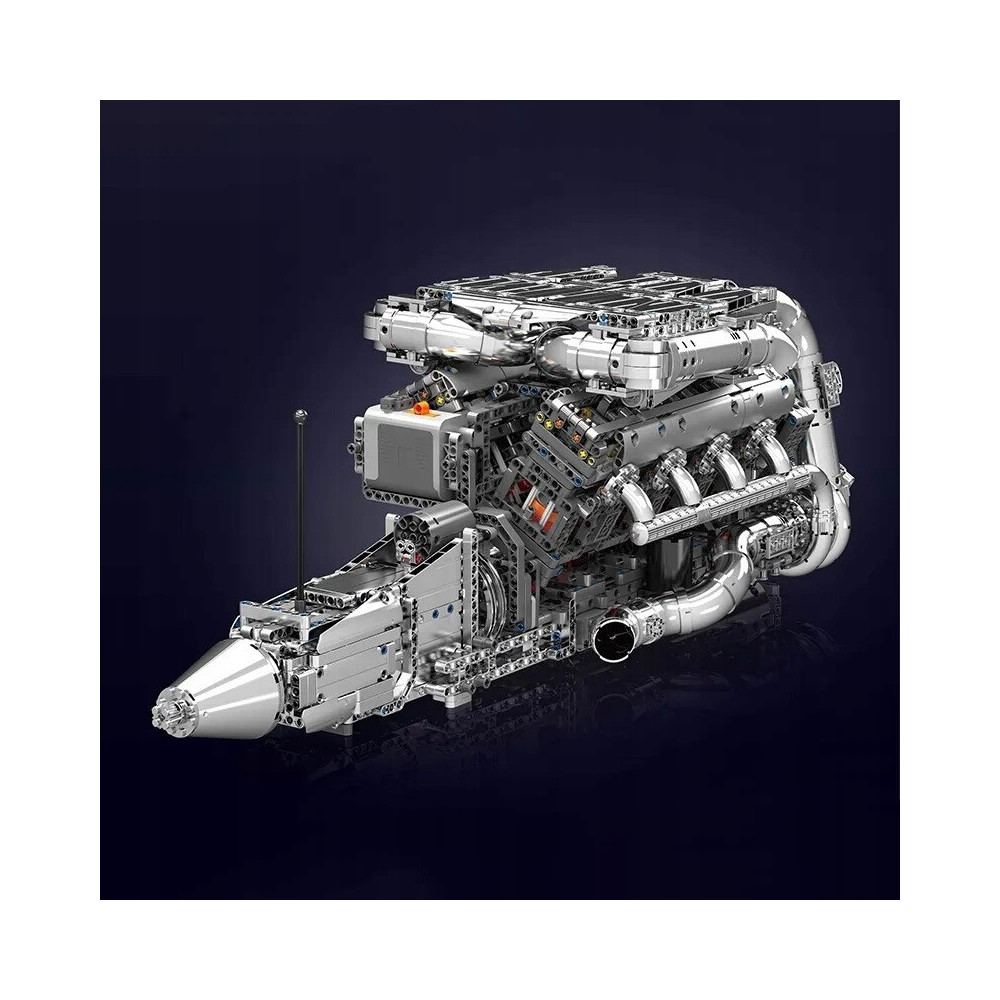 Klocki Mould King 10168 Silnik V8 TWIN-TURBO Engine Model Konstrukcyjny BOX