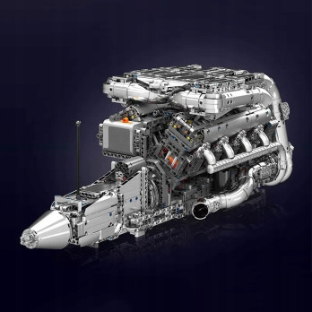 Klocki Mould King 10168 Silnik V8 TWIN-TURBO Engine Model Konstrukcyjny BOX