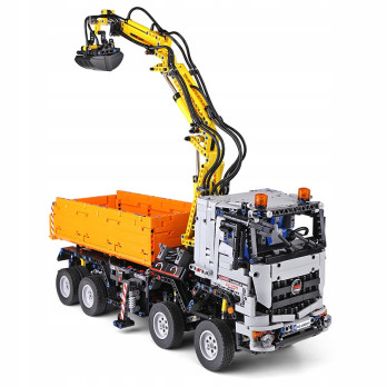 Klocki Mould King 19007 Ciężarówka Mercedes-Benz Arocs Pneumatic HDS Truck