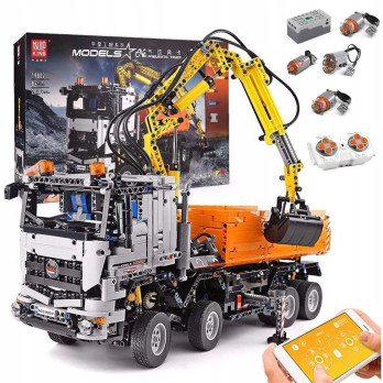 Klocki Mould King 19007 Ciężarówka Mercedes-Benz Arocs Pneumatic HDS Truck