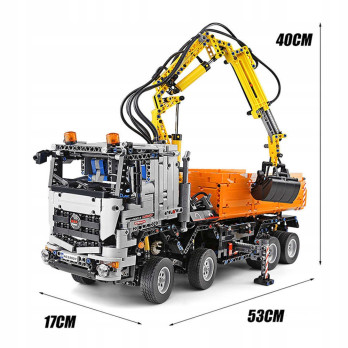 Klocki Mould King 19007 Ciężarówka Mercedes-Benz Arocs Pneumatic HDS Truck