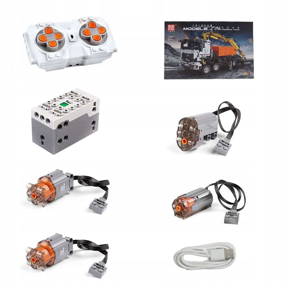 Klocki Mould King 19007 Ciężarówka Mercedes-Benz Arocs Pneumatic HDS Truck