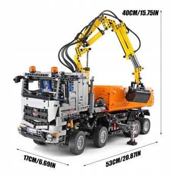 Klocki Mould King 19007 Ciężarówka Mercedes-Benz Arocs Pneumatic HDS Truck