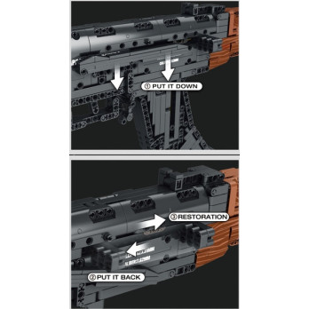 KLOCKI KONSTRUKCYJNE REOBRIX 77005 AK47 BROŃ 1238 elementów PREZENT