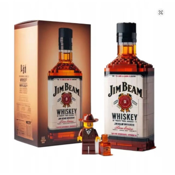 KLOCKI 3D DLA DOROSŁYCH JIM BEAM BUTELKA DEKORACJA KOLEKCJONERSKA ZESTAW