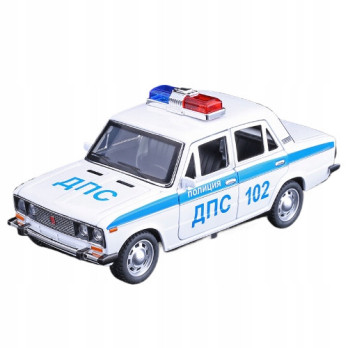 LADA AUTO POLICYJNE METALOWY MODEL SAMOCHODU SPOTOWEGO 1:24 DŹWIĘK ŚWIATŁO