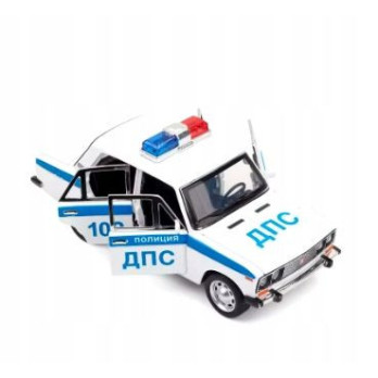LADA AUTO POLICYJNE METALOWY MODEL SAMOCHODU SPOTOWEGO 1:24 DŹWIĘK ŚWIATŁO