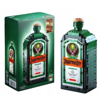 KLOCKI 3D DLA DOROSŁYCH JAGERMEISTER BUTELKA DEKORACJA KOLEKCJONERSKA
