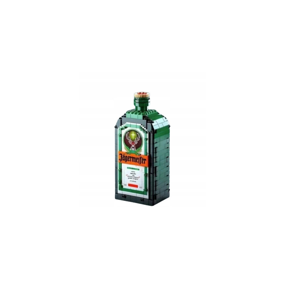 KLOCKI 3D DLA DOROSŁYCH JAGERMEISTER BUTELKA DEKORACJA KOLEKCJONERSKA