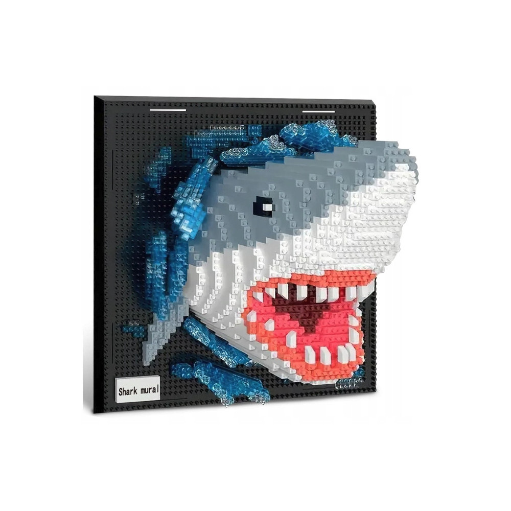 KLOCKI KONSTRUKCYJNE ZESTAW 3D REKIN SHARK OBRAZ DEKORACJA 2166 ELEMENTÓW