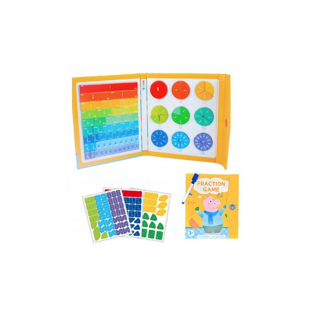 MAGNETYCZNE PUZZLE NAUKA MATEMATYKI UŁAMKI ZABAWKA MONTESSORI ŁAMIGŁÓWKI