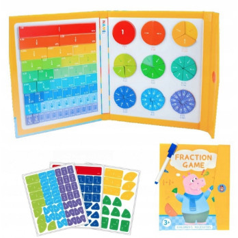MAGNETYCZNE PUZZLE NAUKA MATEMATYKI UŁAMKI ZABAWKA MONTESSORI ŁAMIGŁÓWKI