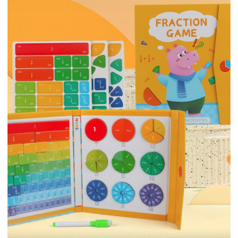 MAGNETYCZNE PUZZLE NAUKA MATEMATYKI UŁAMKI ZABAWKA MONTESSORI ŁAMIGŁÓWKI