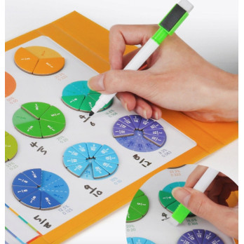 MAGNETYCZNE PUZZLE NAUKA MATEMATYKI UŁAMKI ZABAWKA MONTESSORI ŁAMIGŁÓWKI
