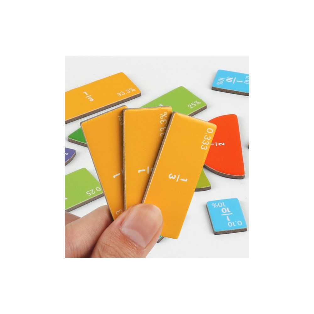 MAGNETYCZNE PUZZLE NAUKA MATEMATYKI UŁAMKI ZABAWKA MONTESSORI ŁAMIGŁÓWKI