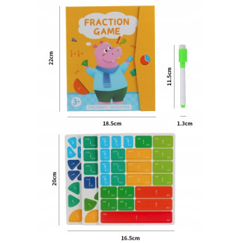 MAGNETYCZNE PUZZLE NAUKA MATEMATYKI UŁAMKI ZABAWKA MONTESSORI ŁAMIGŁÓWKI