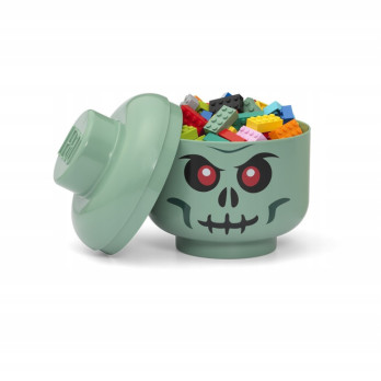 Pojemnik LEGO głowa zombie zielony pojemnik na klocki
