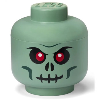Pojemnik LEGO głowa zombie zielony pojemnik na klocki