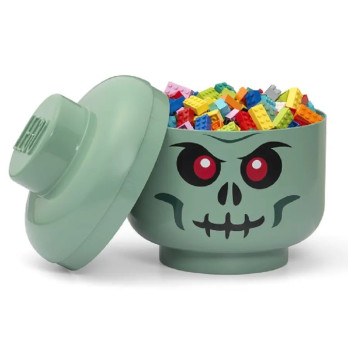 Pojemnik LEGO głowa zombie zielony pojemnik na klocki