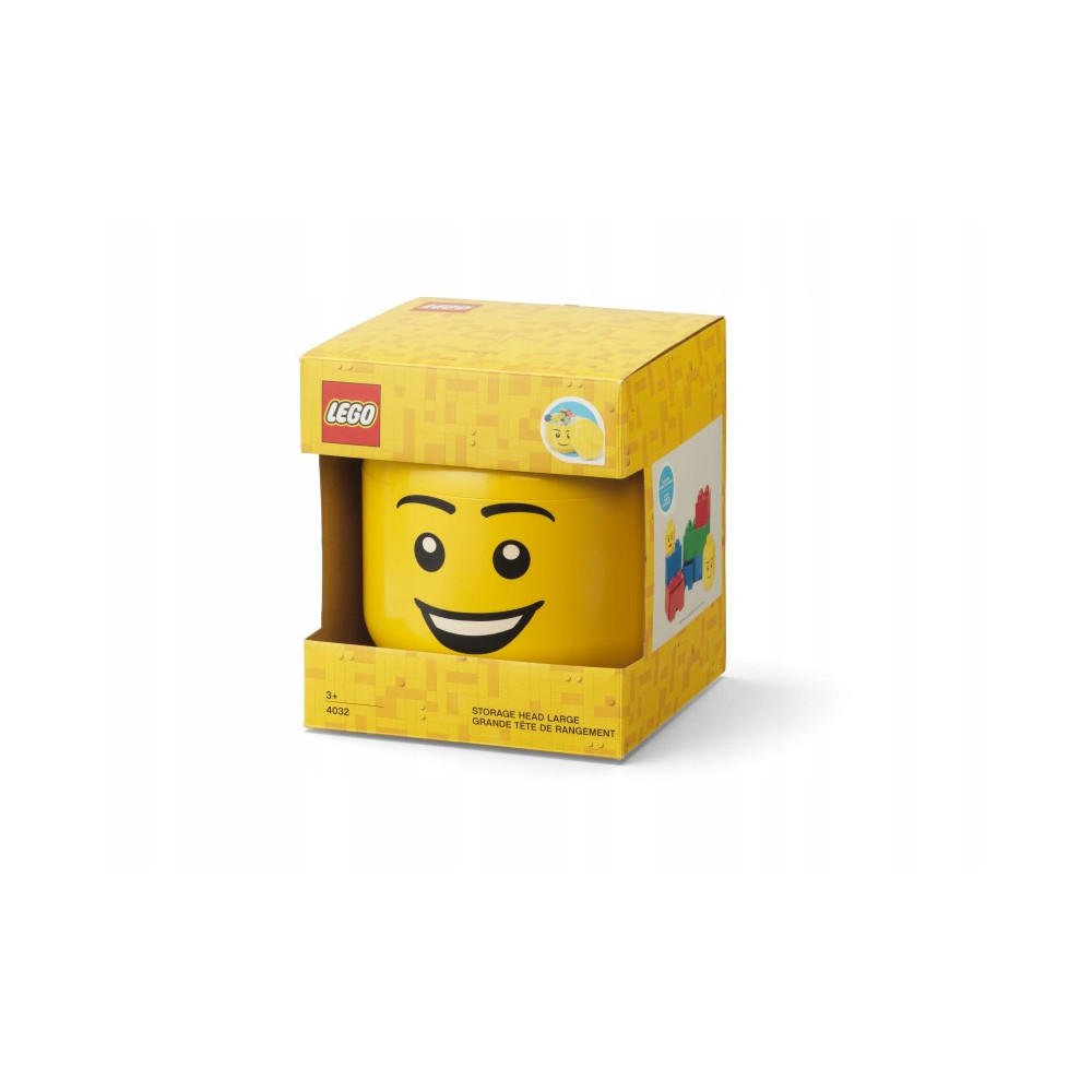 Pojemnik LEGO uśmiechnięta głowa minifigurki żółta 8,5 l