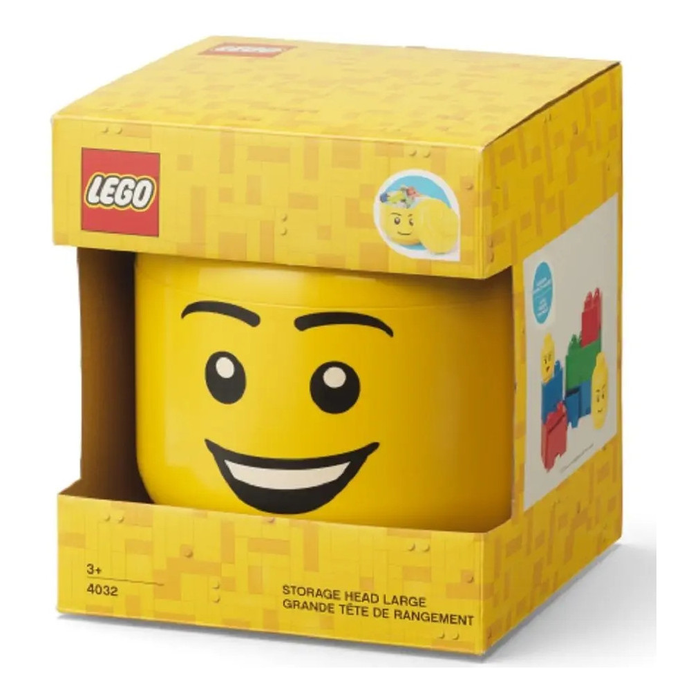 Pojemnik LEGO uśmiechnięta głowa minifigurki żółta 8,5 l