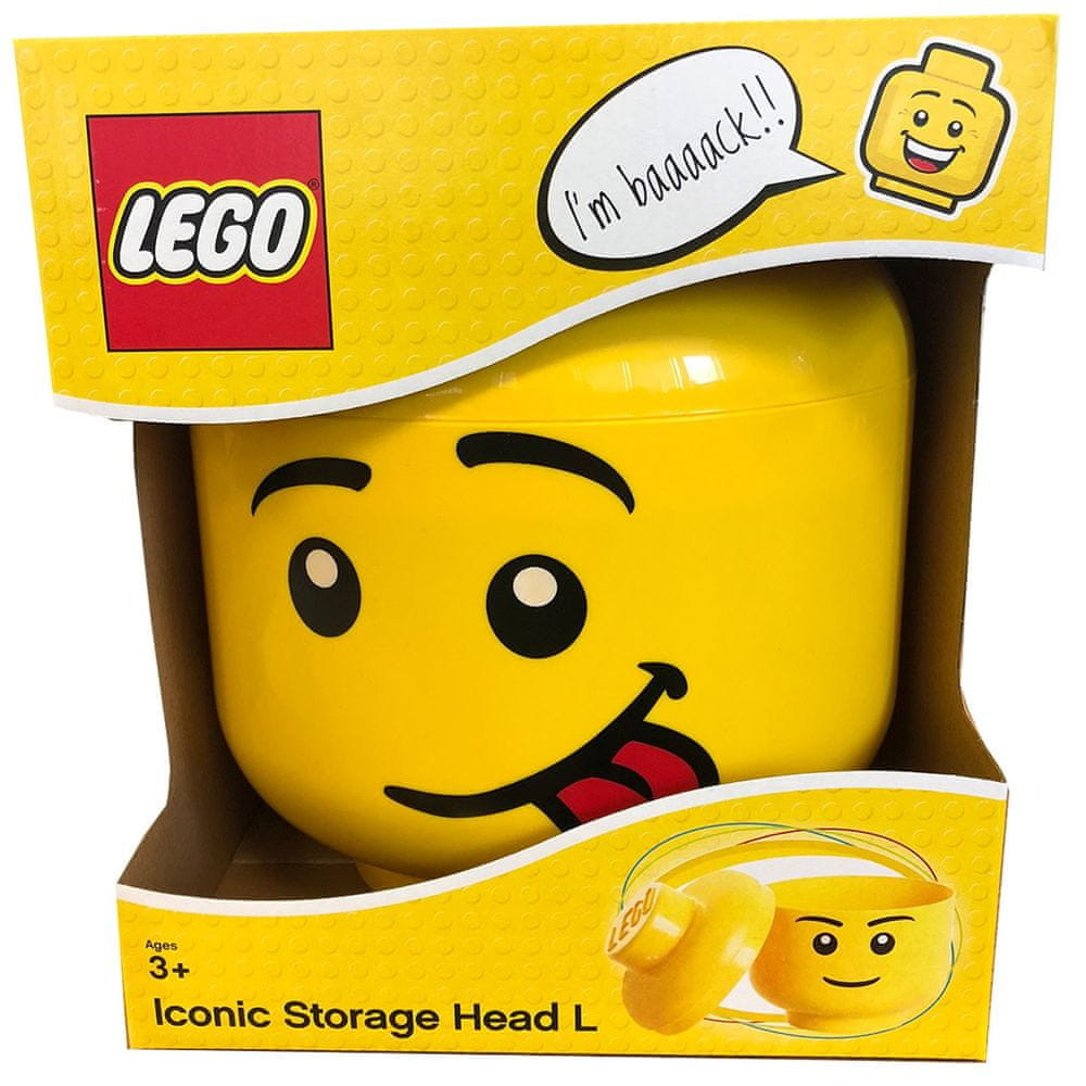 Pojemnik LEGO Storage Head L Język żółty 40321726