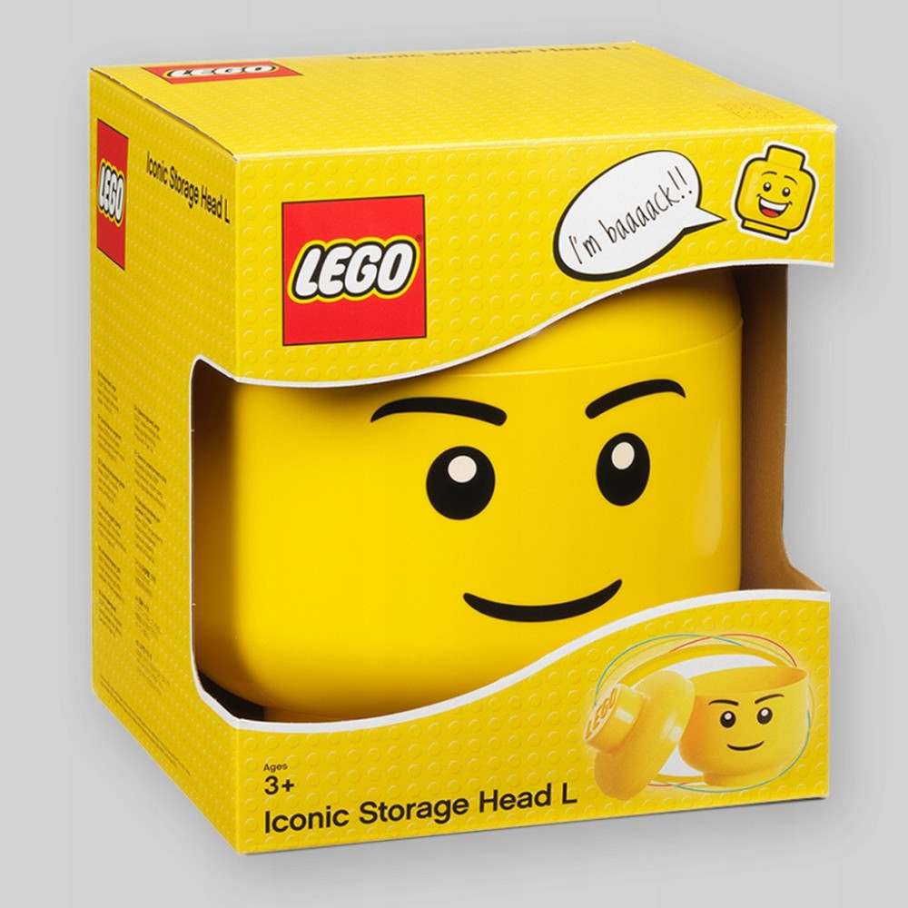 Pojemnik LEGO Storage Head L Język żółty 40321726