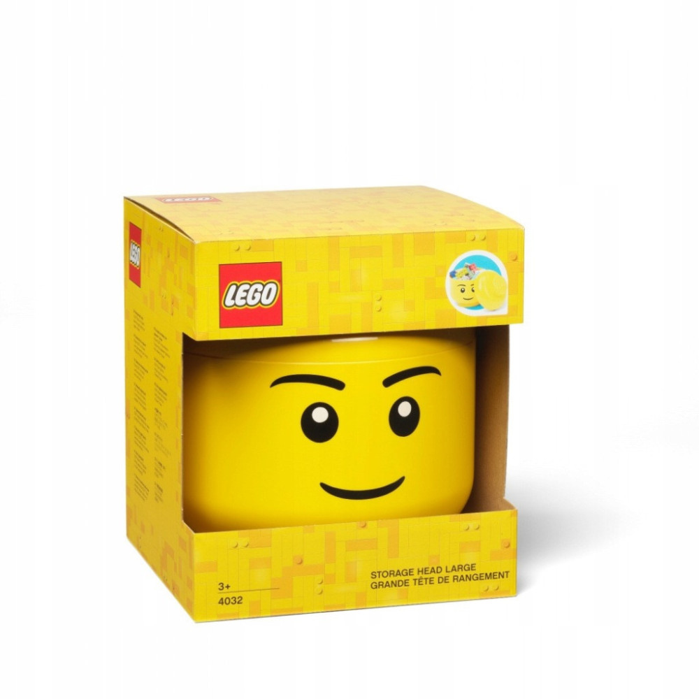 LEGO DUŻY POJEMNIK W KSZTAŁCIE GŁOWY CHŁOPIEC L 4032172
