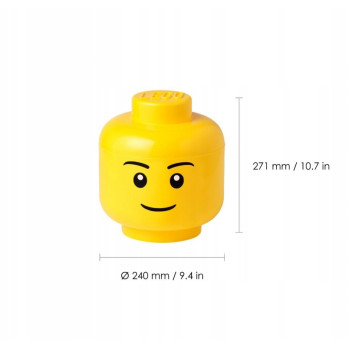 LEGO DUŻY POJEMNIK W KSZTAŁCIE GŁOWY CHŁOPIEC L 4032172