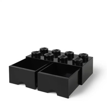 Pojemnik LEGO Z szufladami 8 black czarny